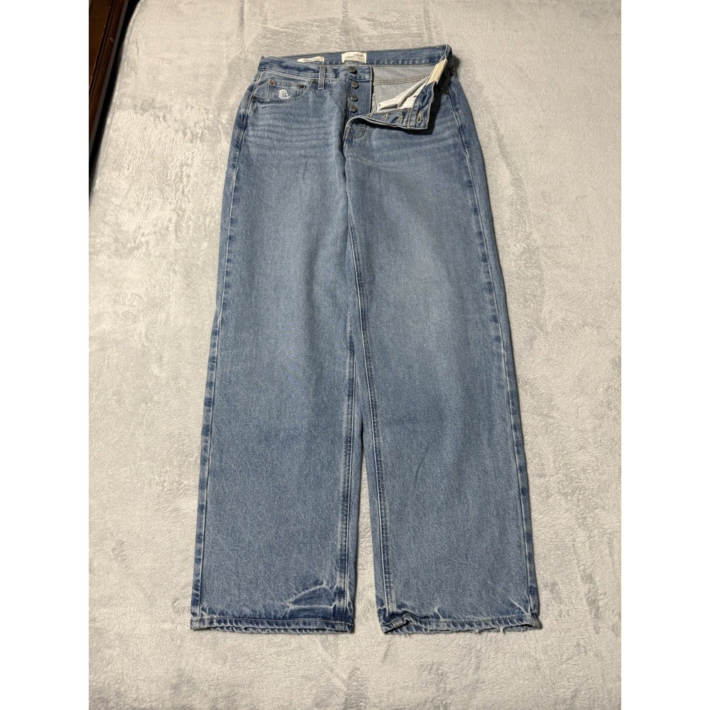 NWT Universal Thread Jeans Womens 6 Mid Rise 90s Baggy Medium Wash 30x32